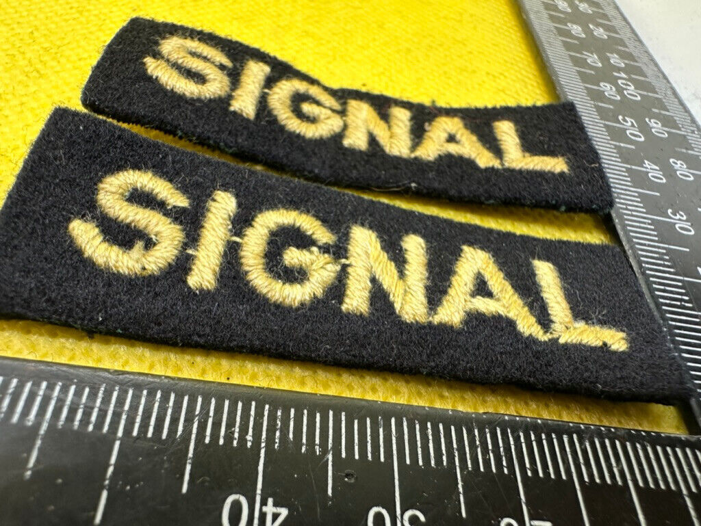 Original WW2 British Home Front Civil Defence Signal Shoulder Titles - The Militaria Shop