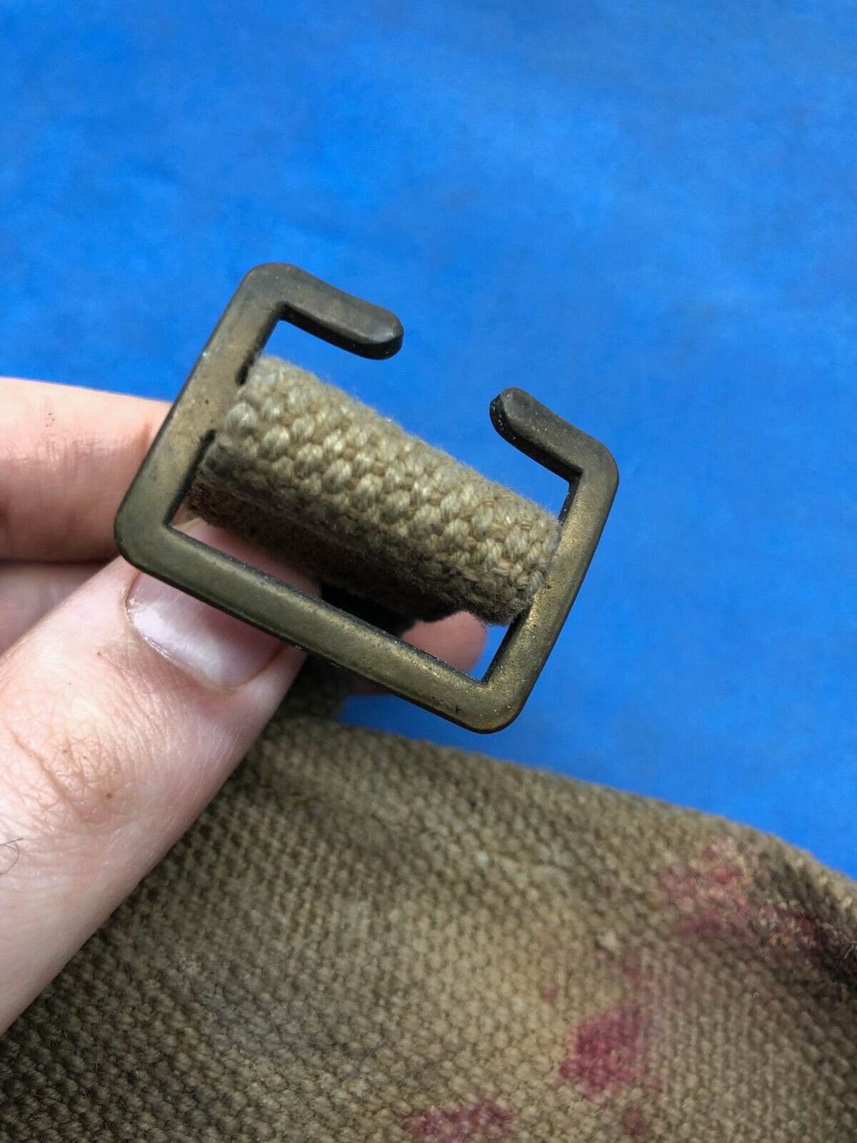 WW2 British Army 37 Pattern Webbing Water Bottle Carrier Harness - 1943 Dated - The Militaria Shop
