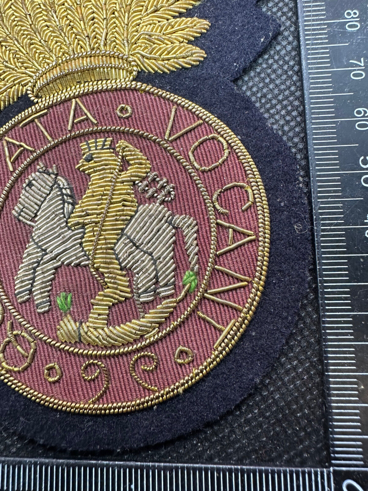 British Army Bullion Embroidered Blazer Badge - Royal Northumberland Regiment - The Militaria Shop