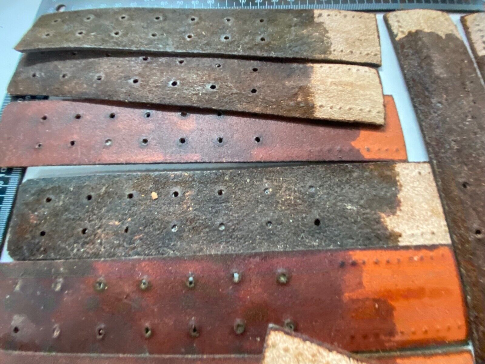 WW2 German Army belt leather fastening strip. Brown leather reproduction. - The Militaria Shop