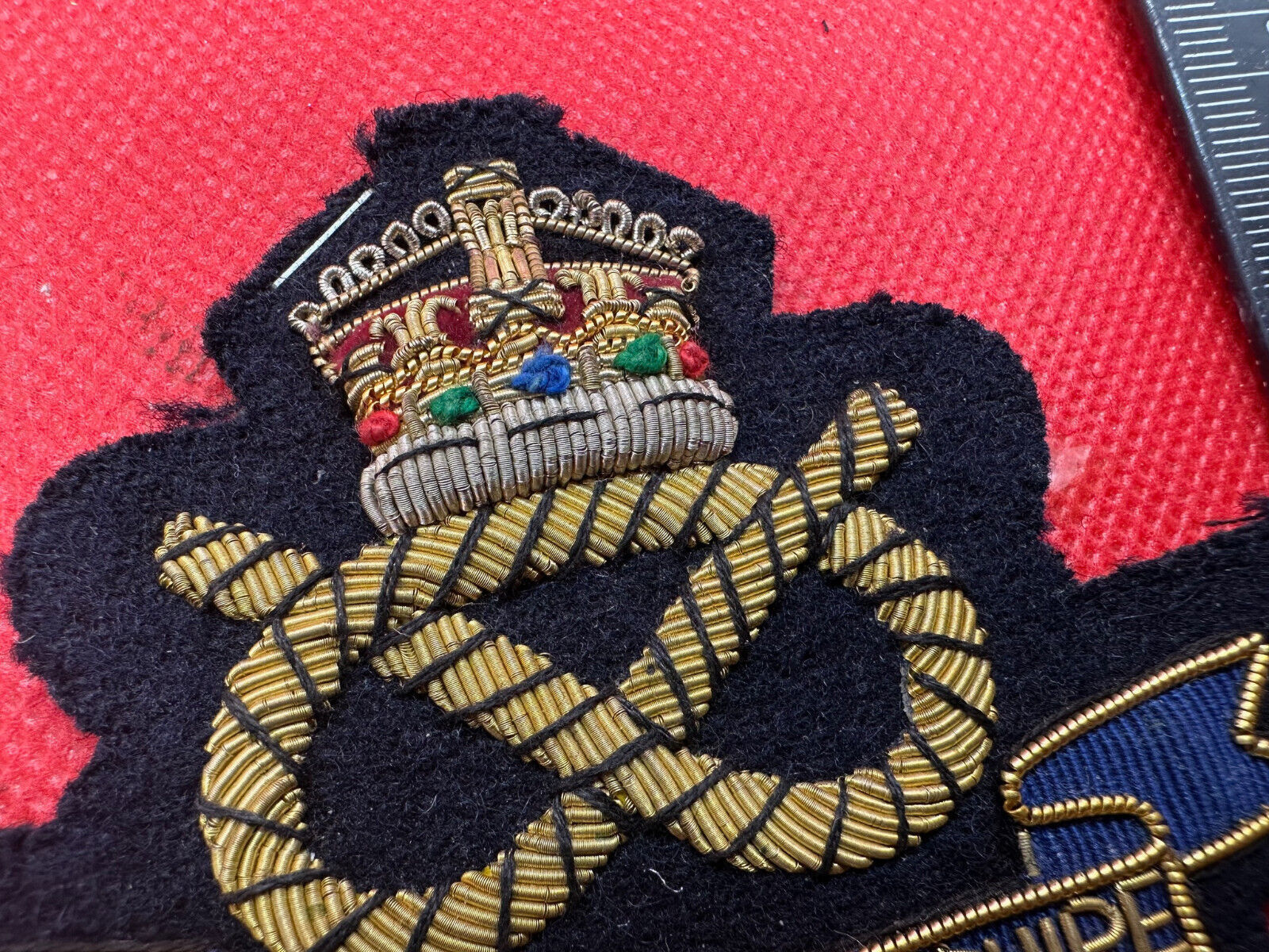 British Army Bullion Embroidered Blazer Badge - South Staffordshire -Kings Crown - The Militaria Shop
