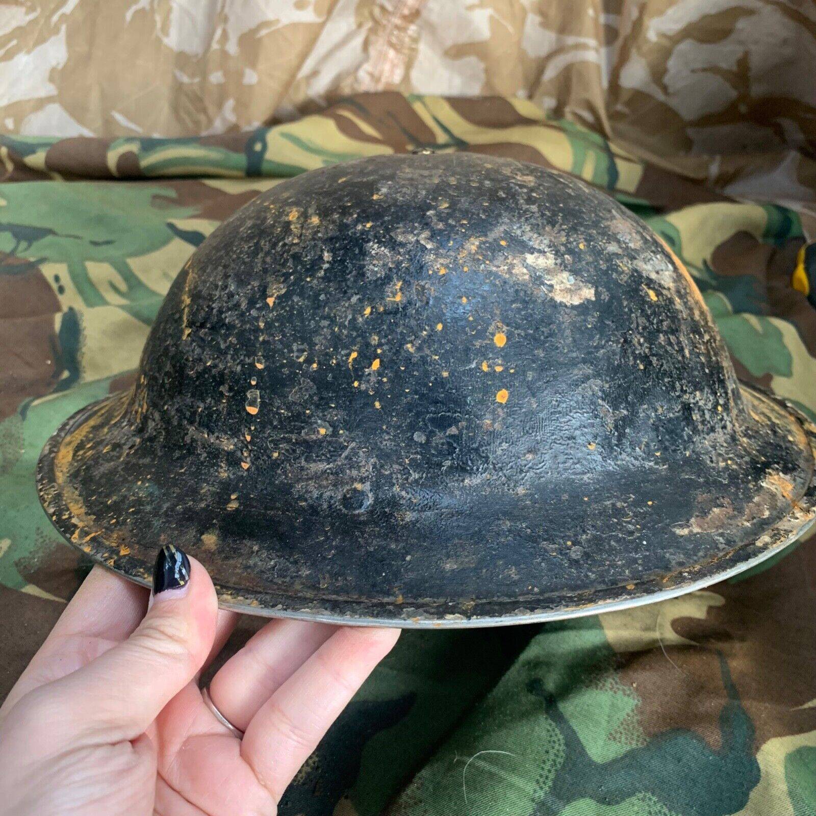 Original WW2 British Style South African Mk2 Army Combat Helmet & Liner - The Militaria Shop