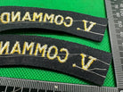 V (5th) Commando British Army Shoulder Titles - WW2 Onwards Pattern - The Militaria Shop