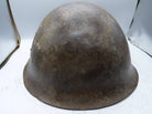 Original WW2 British / Canadian Army Mk3 High Rivet Turtle Army Combat Helmet - The Militaria Shop