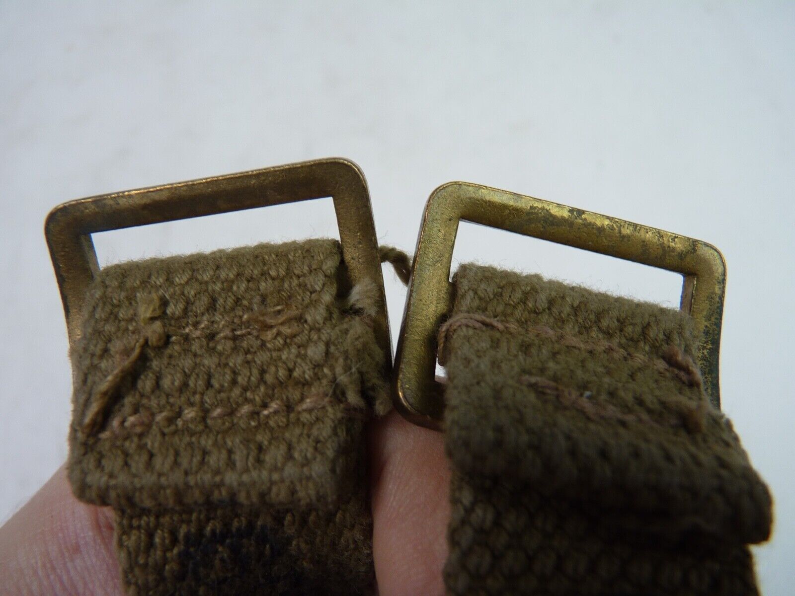 Original WW2 British Army Soldiers Water Bottle Carrier Harness - Dated 1943 - The Militaria Shop
