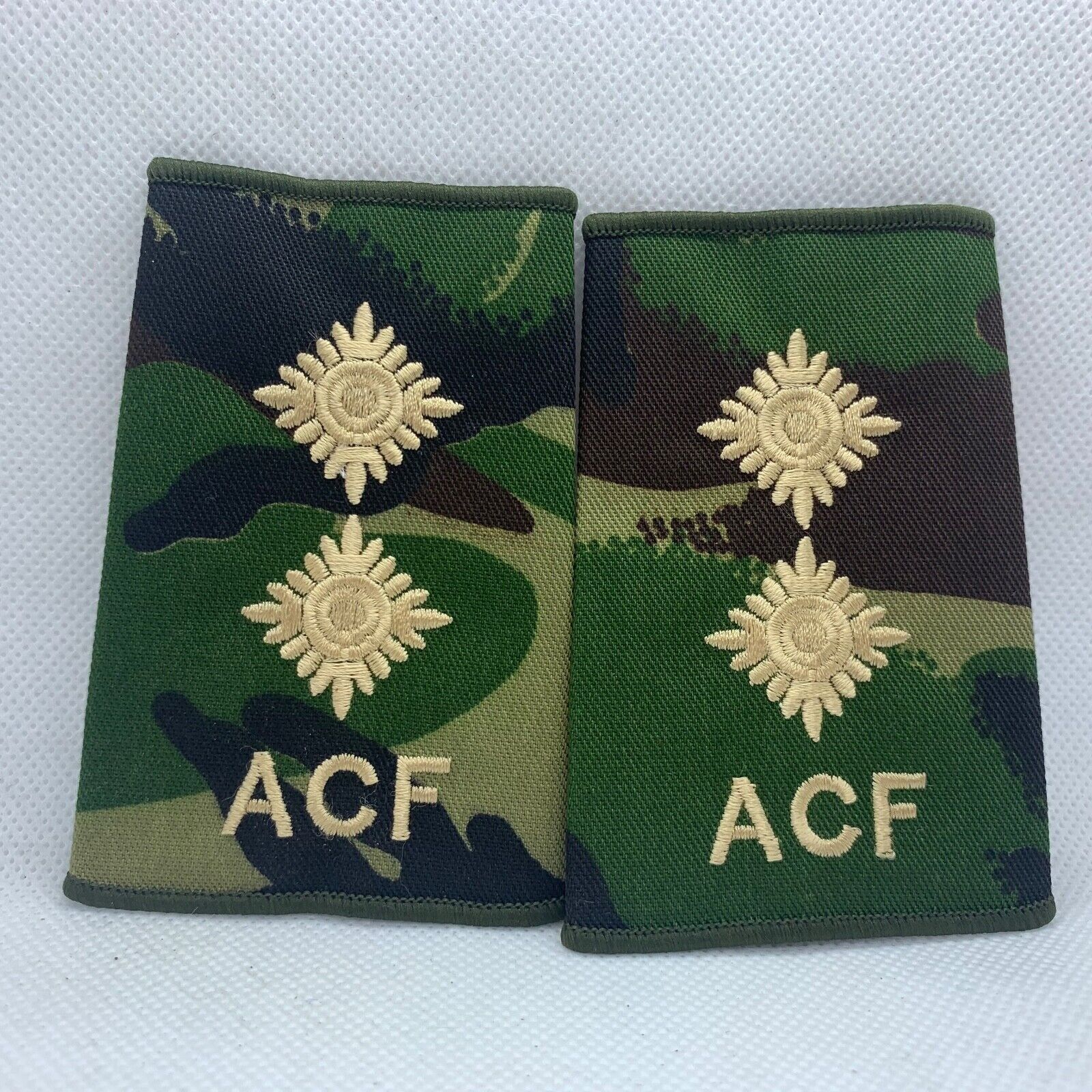 Cadet ACF DPM Rank Slides / Epaulette Pair Genuine British Army - NEW - The Militaria Shop