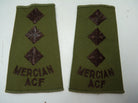 Mercian ACF OD Green Rank Slides / Epaulette Pair Genuine British Army - NEW - The Militaria Shop