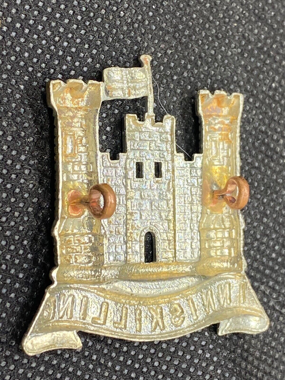 British Army INNISKILLING Regiment Volunteers Cap / Collar Badge - The Militaria Shop