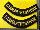 Original WW2 British Home Front Civil Defence Carmarthenshire Shoulder Titles - The Militaria Shop