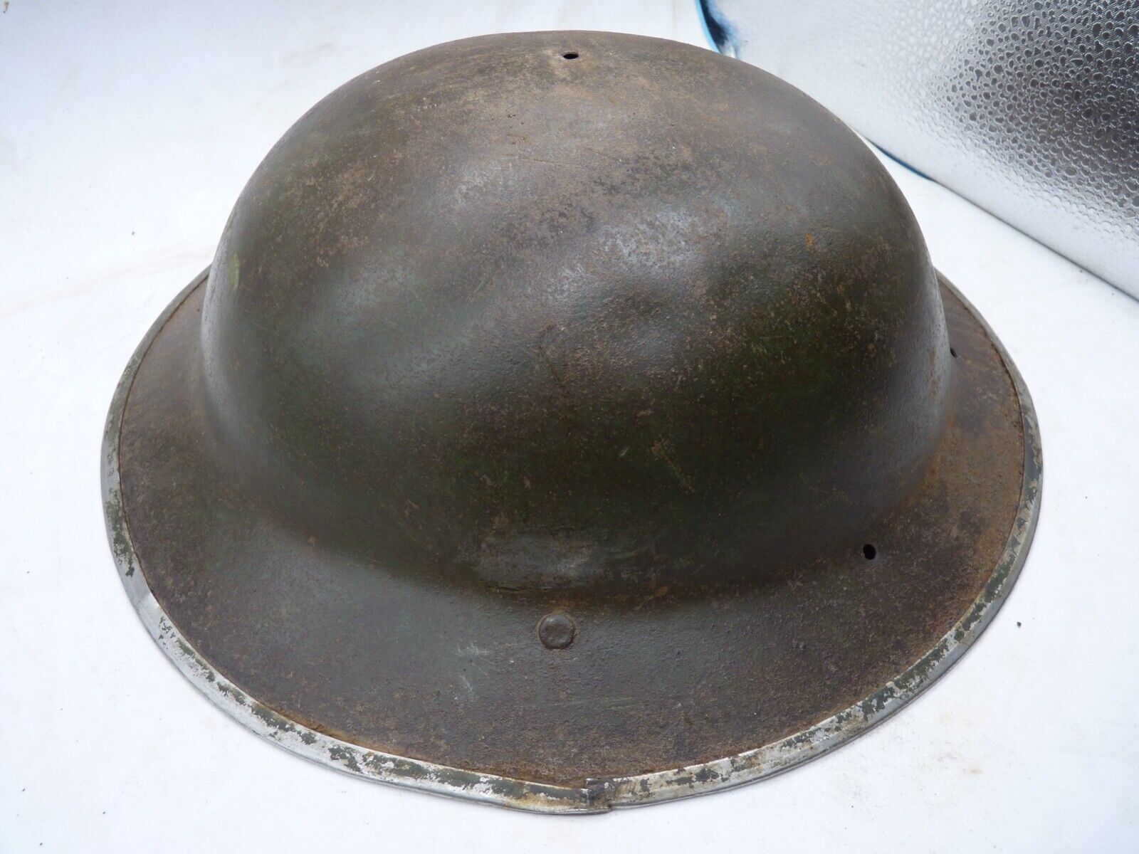 Original WW2 British Style South African Mk2 Army Combat Helmet - The Militaria Shop