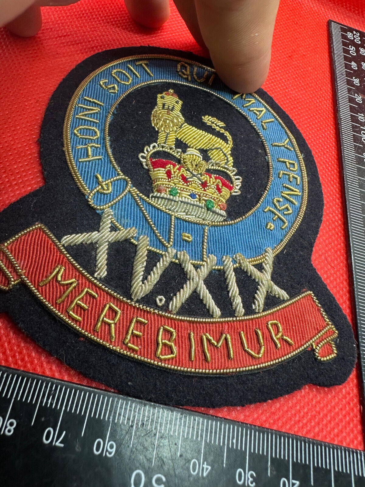 British Army Bullion Embroidered Blazer Badge - 15th 19th Hussars - The Militaria Shop