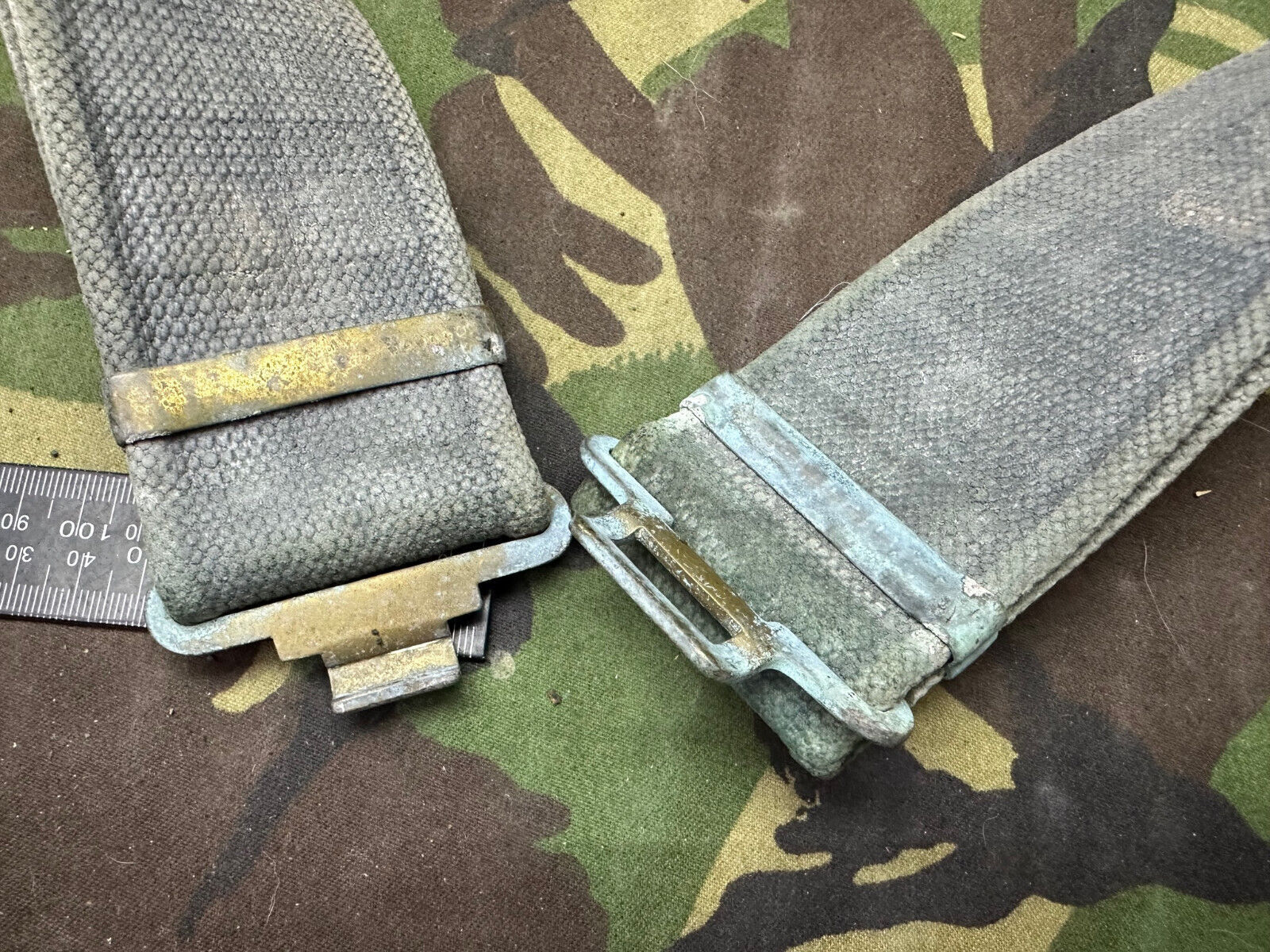Original British Royal Air Force RAF Blue WW2 37 Pattern Belt - 38" Waist M - The Militaria Shop