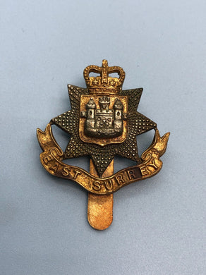 Genuine British Army East Surrey Regiment Cap Badge - The Militaria Shop
