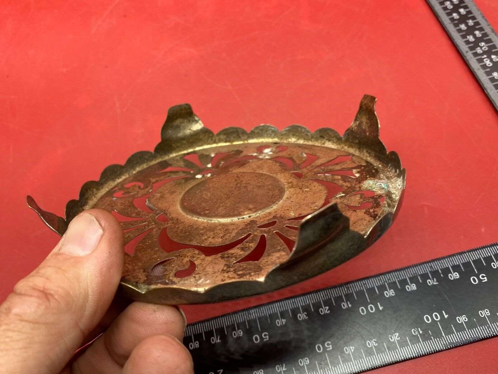 1930's Lymington Silver Plate Coaster / Tea Pot Stand. Crested with town mo - The Militaria Shop
