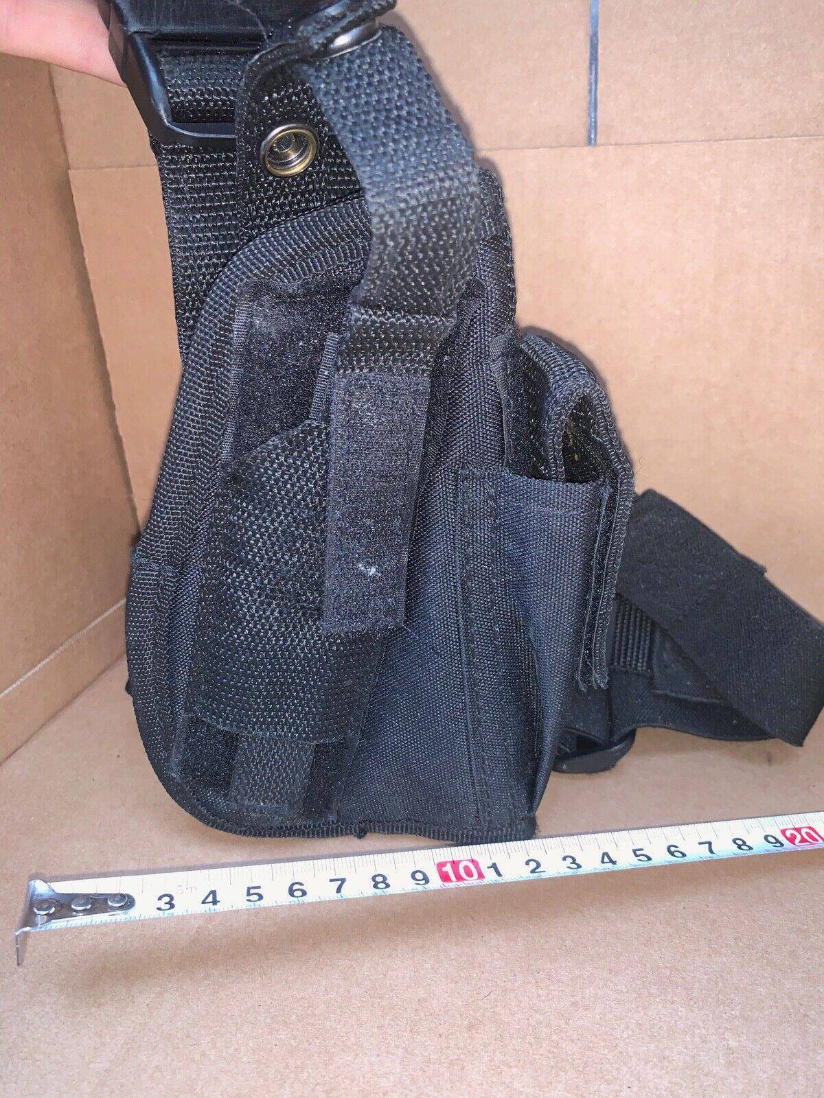 VIPER Holsters Leg Drop Pistol Holster - Ideal for Automatic - Black Fabric - The Militaria Shop