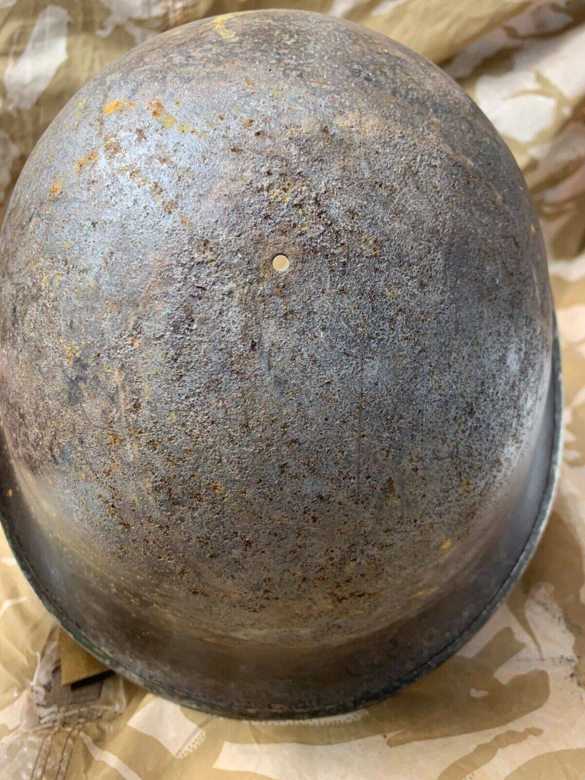 WW2 Mk3 High Rivet Turtle - British / Canadian Army Helmet - Nice Original - The Militaria Shop