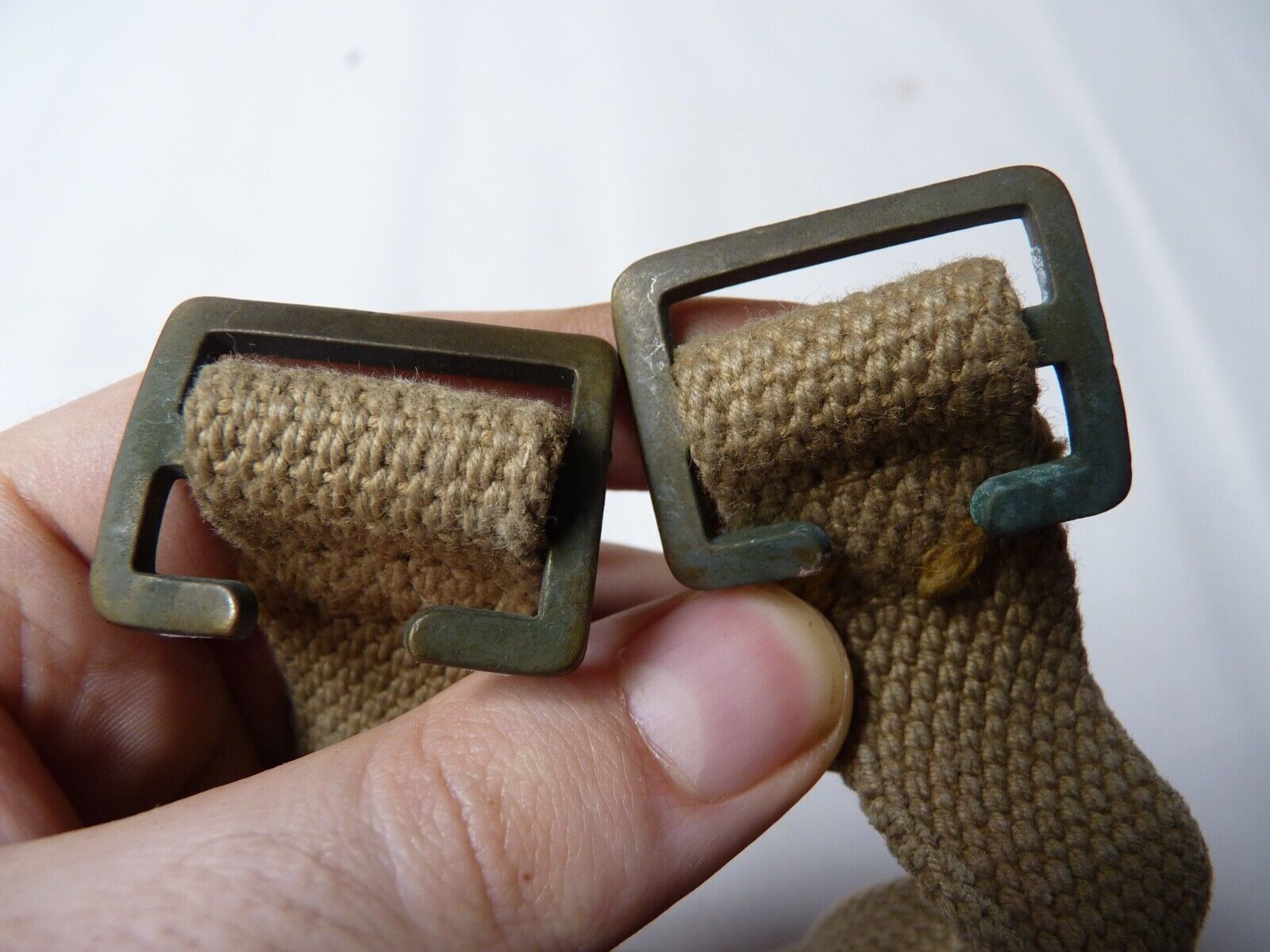 Original WW2 British Army Soldiers Water Bottle Carrier Harness - Dated 1944 - The Militaria Shop