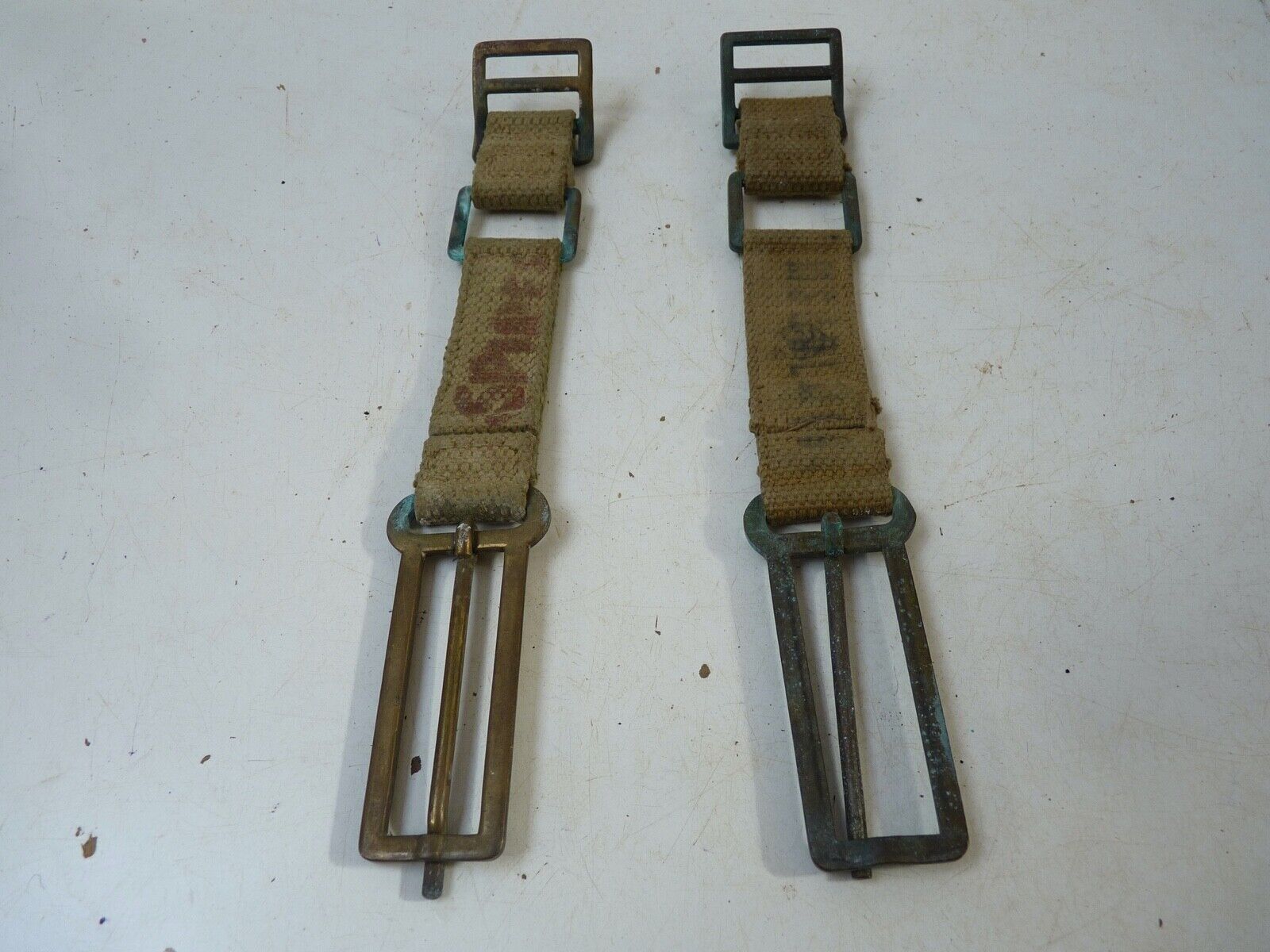 Genuine WW2 British Army 37 Pattern Webbing Brace Adaptors - Your choice of pair - The Militaria Shop