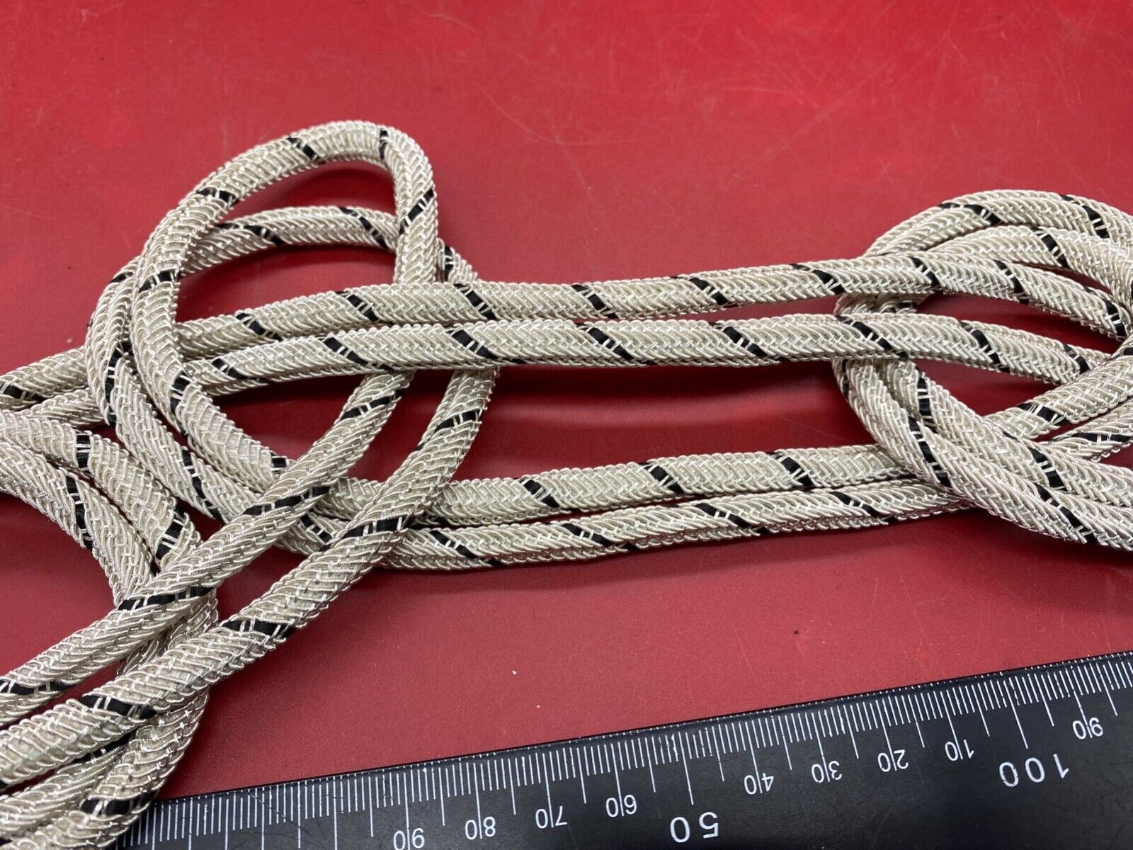 German Army Officer's Black and Silver Braid Lanyard / Aguillette. - The Militaria Shop
