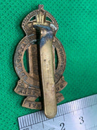 Genuine WW2 British Army Ordinance Corps Brass Cap Badge - Kings Crown - The Militaria Shop