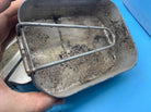Original WW2 British Army Soldiers Mess Tin Set - Two Piece - Fold Out Handles - The Militaria Shop