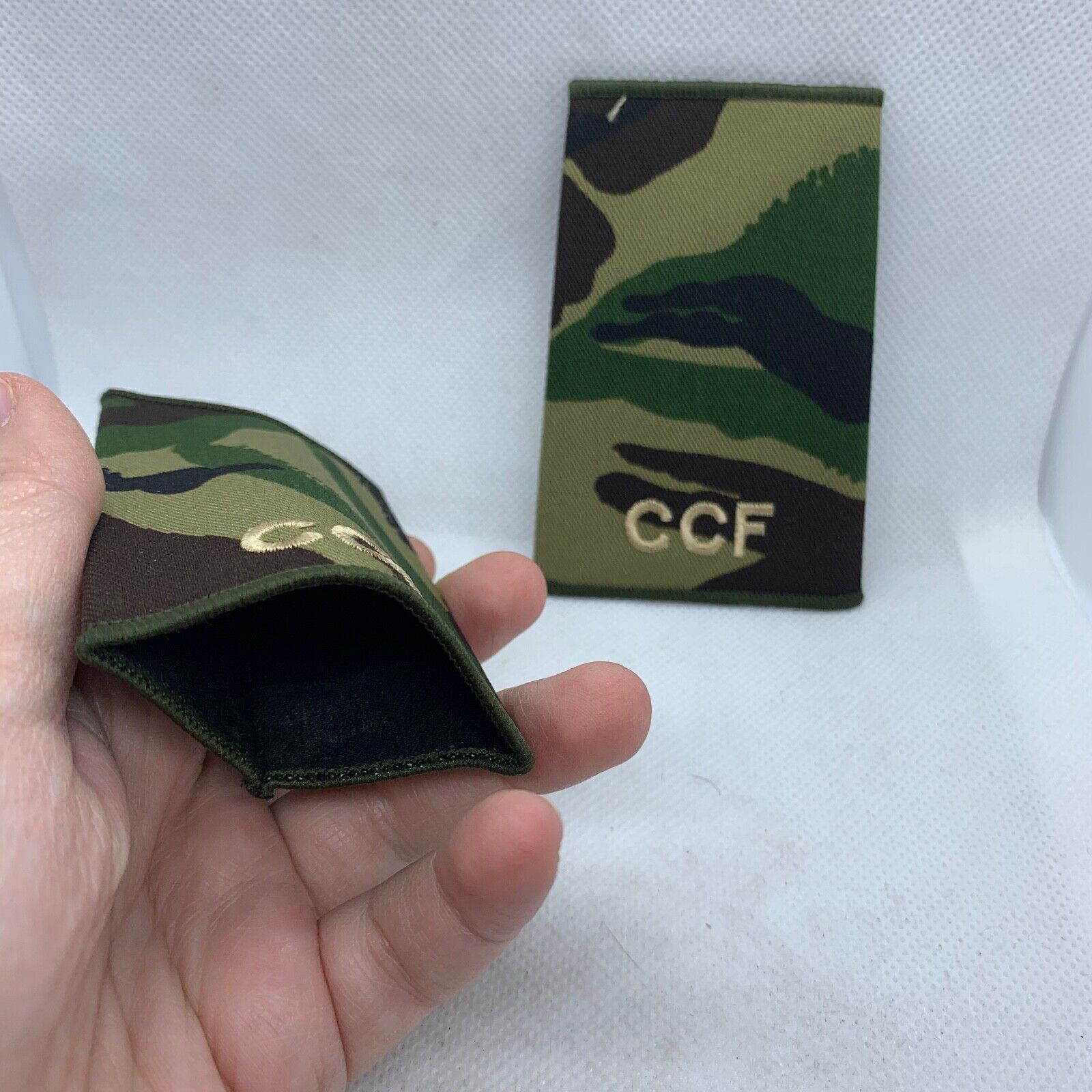 CCF DPM Camo Rank Slides / Epaulette Pair Genuine British Army - NEW - The Militaria Shop