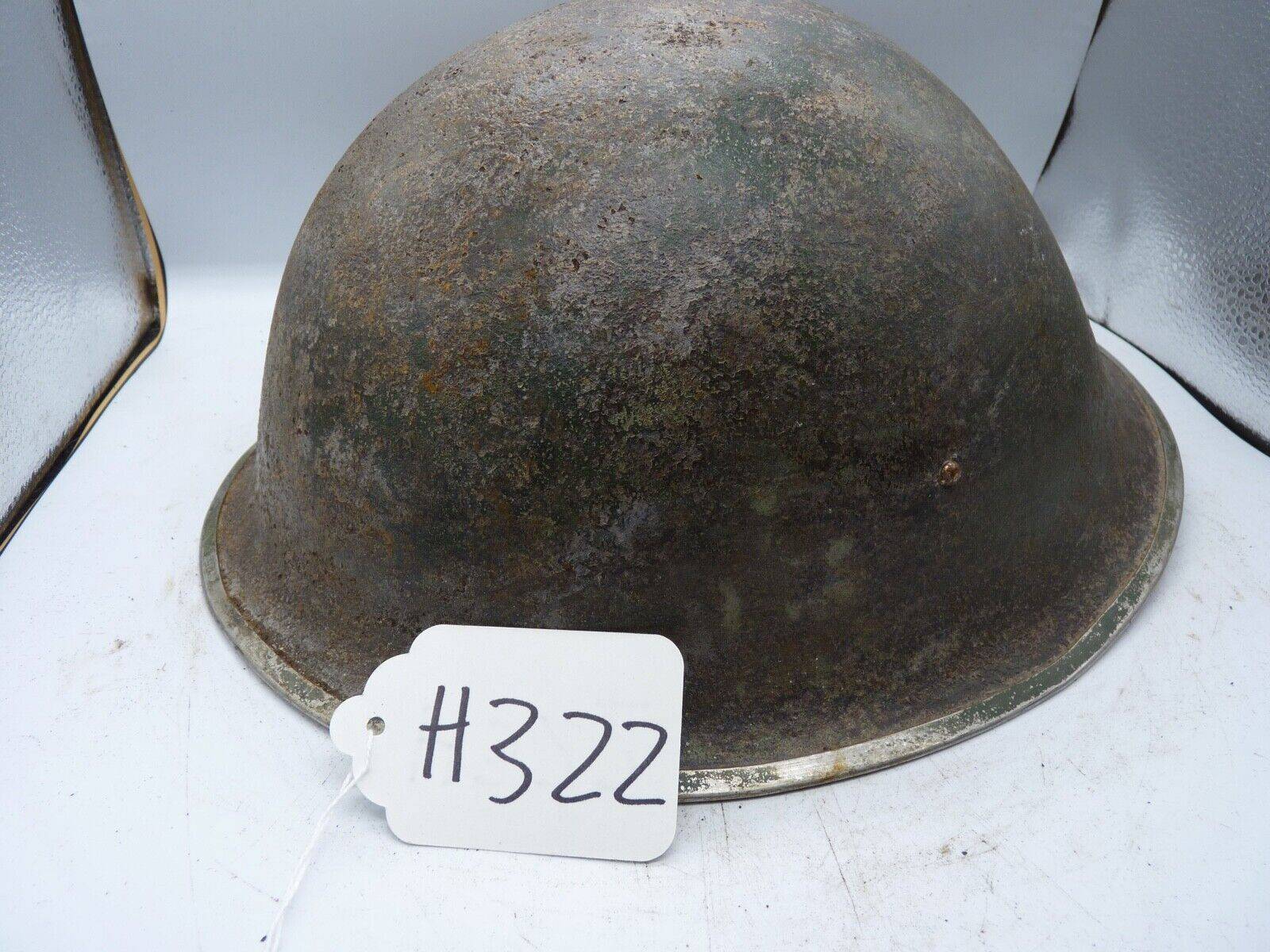Original WW2 British / Canadian Army Mk3 High Rivet Turtle Army Combat Helmet - The Militaria Shop