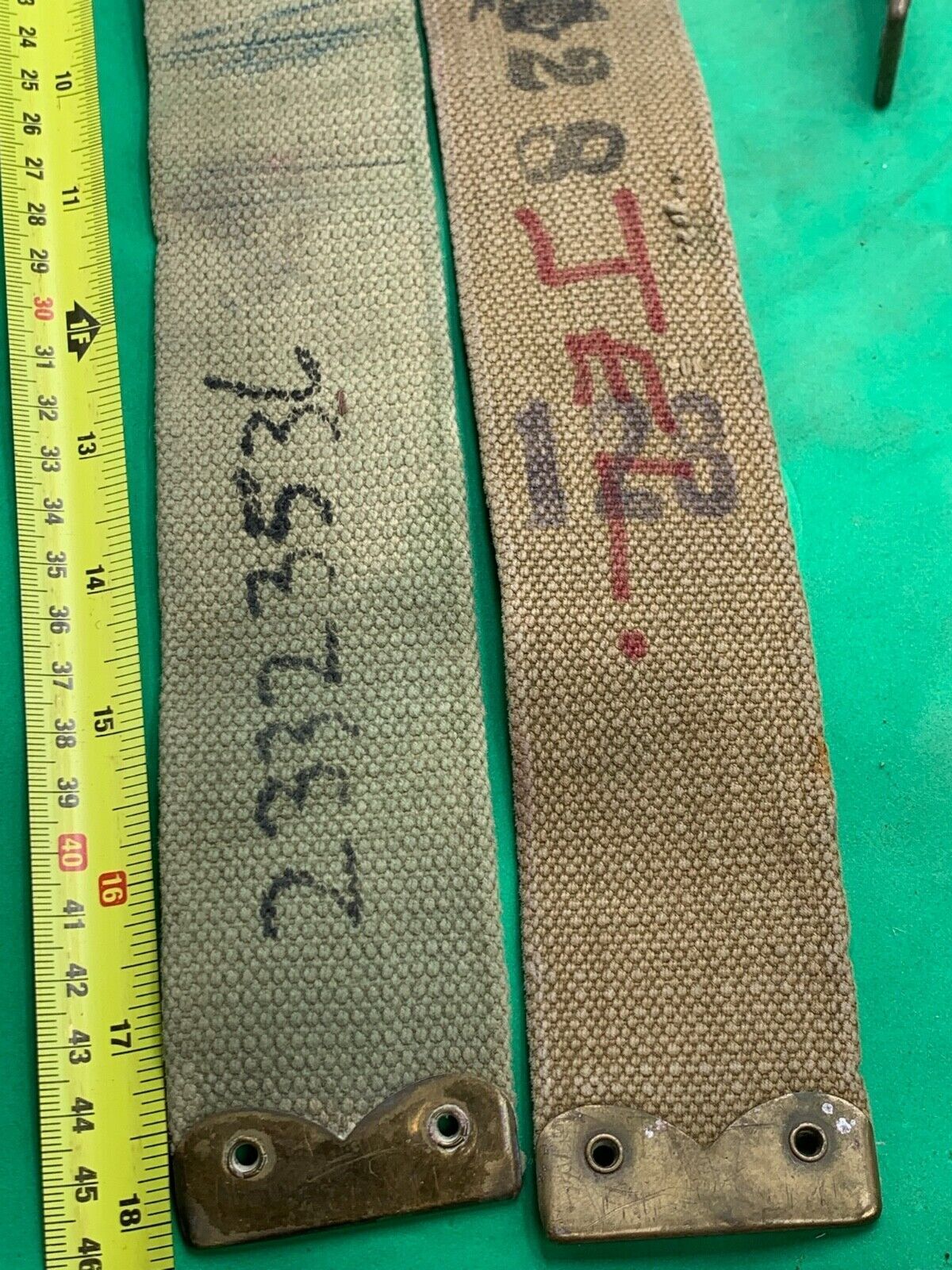 Original WW2 Pattern British Army L Straps Pair - 37 Pattern Webbing Haversack - The Militaria Shop