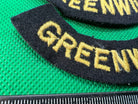 Original WW2 British Home Front Civil Defence Greenwich Shoulder Titles - The Militaria Shop