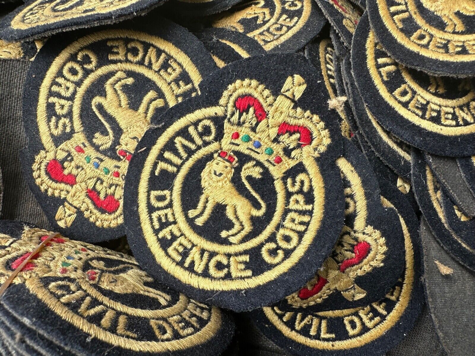 Original British Home Front Civil Defence Corps Cloth Badge - The Militaria Shop