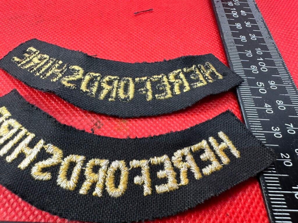 Original WW2 British Home Front Civil Defence Herefordshire Shoulder Titles - The Militaria Shop
