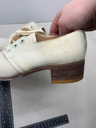 Original WW2 British Army Women's White Summer Shoes - ATS WAAF - Size 240s - The Militaria Shop