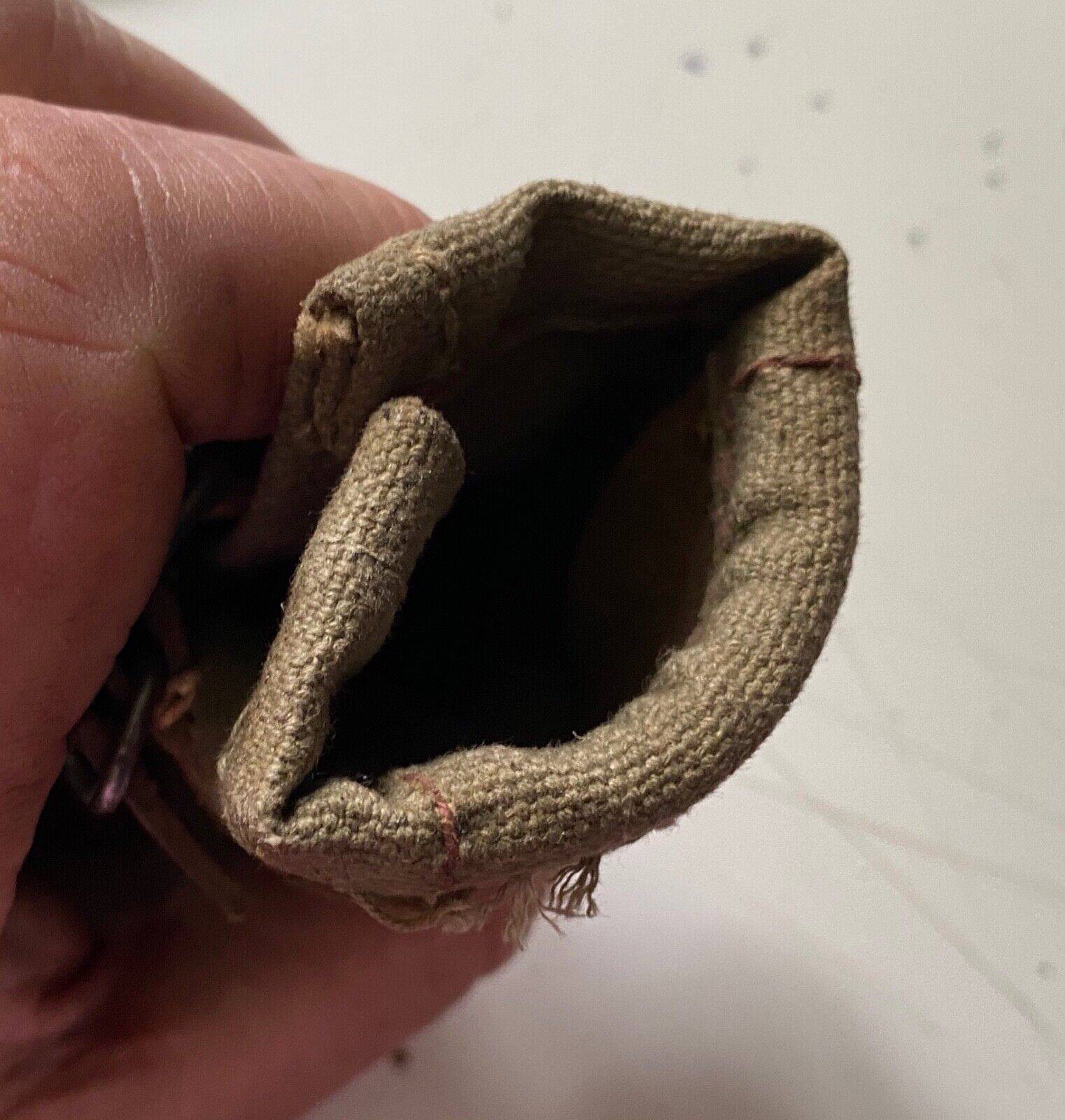 A canvas 1915 pattern Bulgarian Army issue pick-axe head cover. Good condition. - The Militaria Shop
