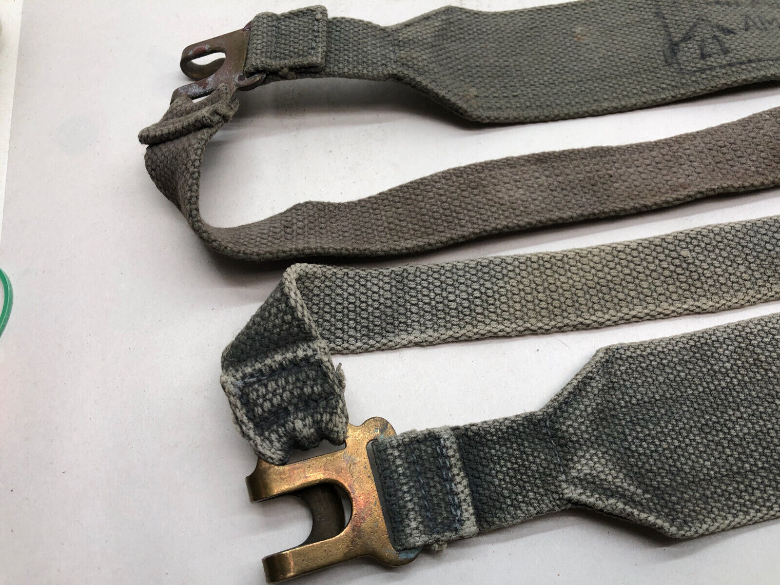 Original WW2 British Royal Air Force Blue 37 Pattern L Strap Set - The Militaria Shop