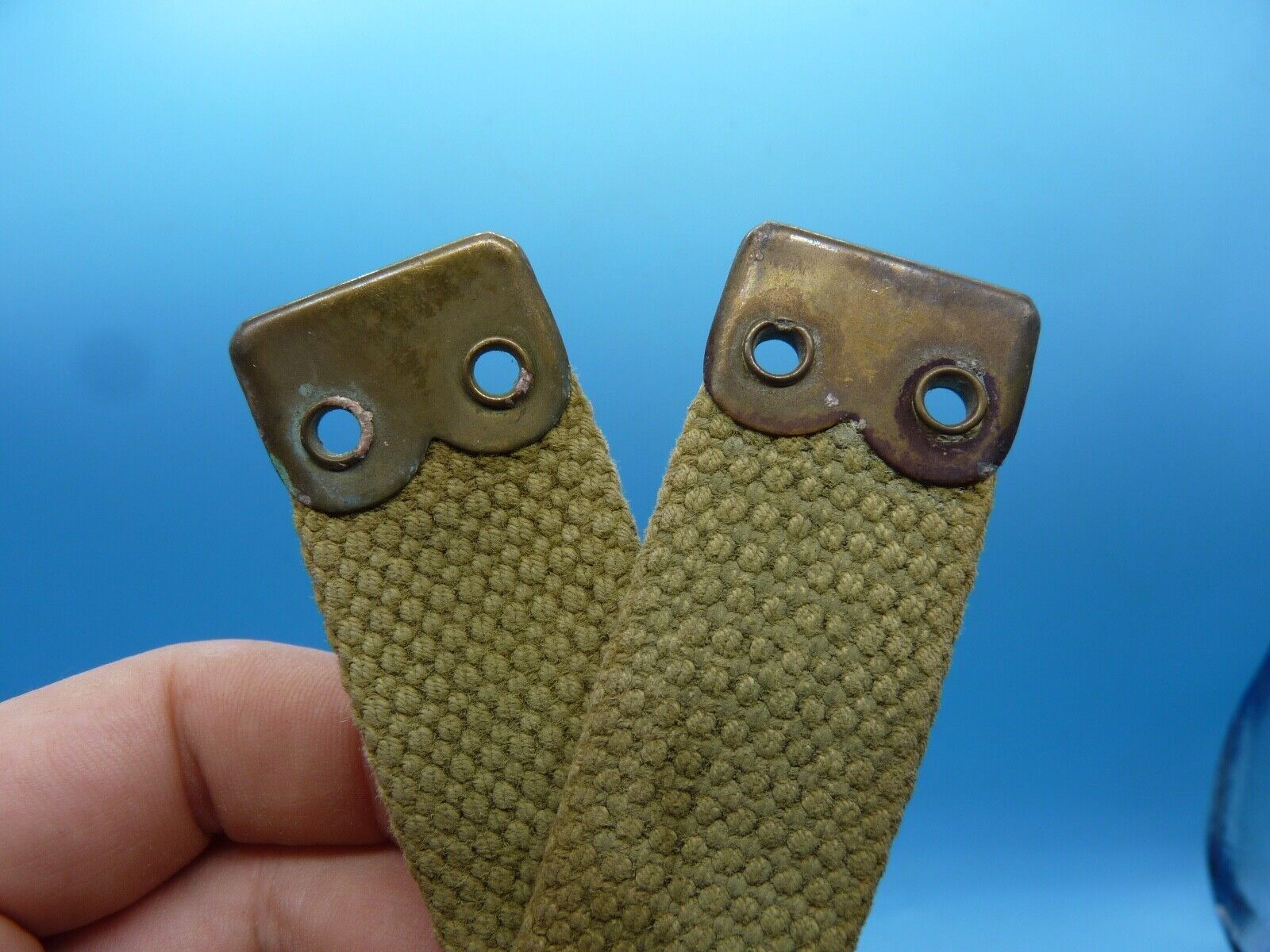 Original WW2 British Army 37 Pattern Canvass Shoulder Strap / Cross Strap - The Militaria Shop