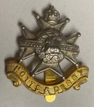 WW1 / WW2 British Army - Notts & Derby white metal and brass cap badge. - The Militaria Shop