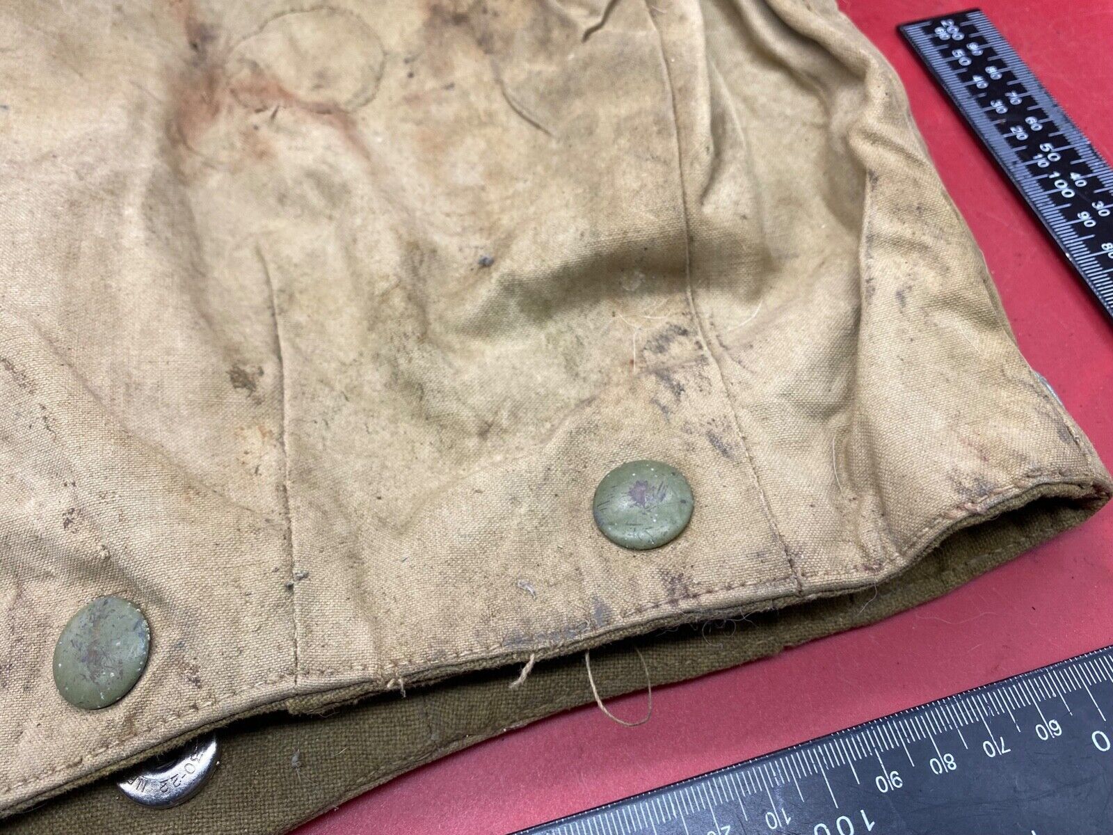 WW2 British Army Khaki Tank Suit Hood in used condition. (pixie suit). - The Militaria Shop