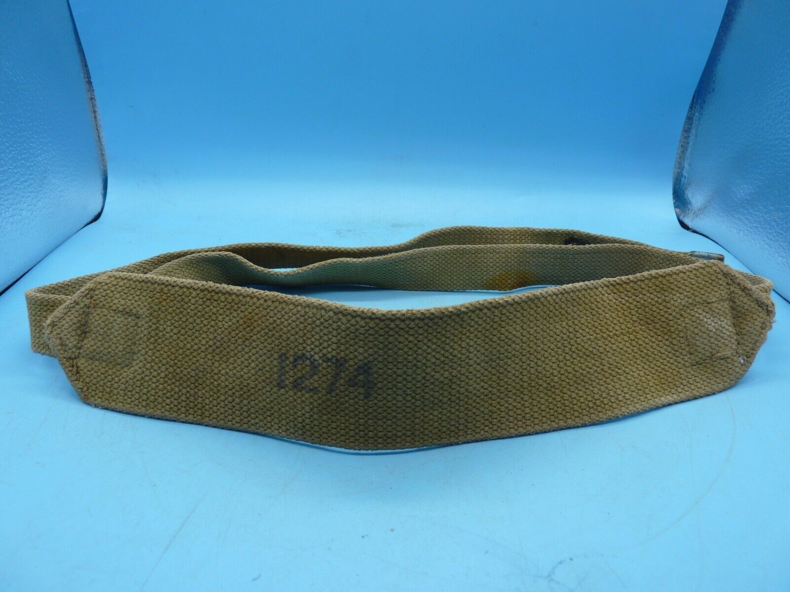Original WW2 British Army 37 Pattern Canvass Shoulder Strap / Cross Strap - The Militaria Shop