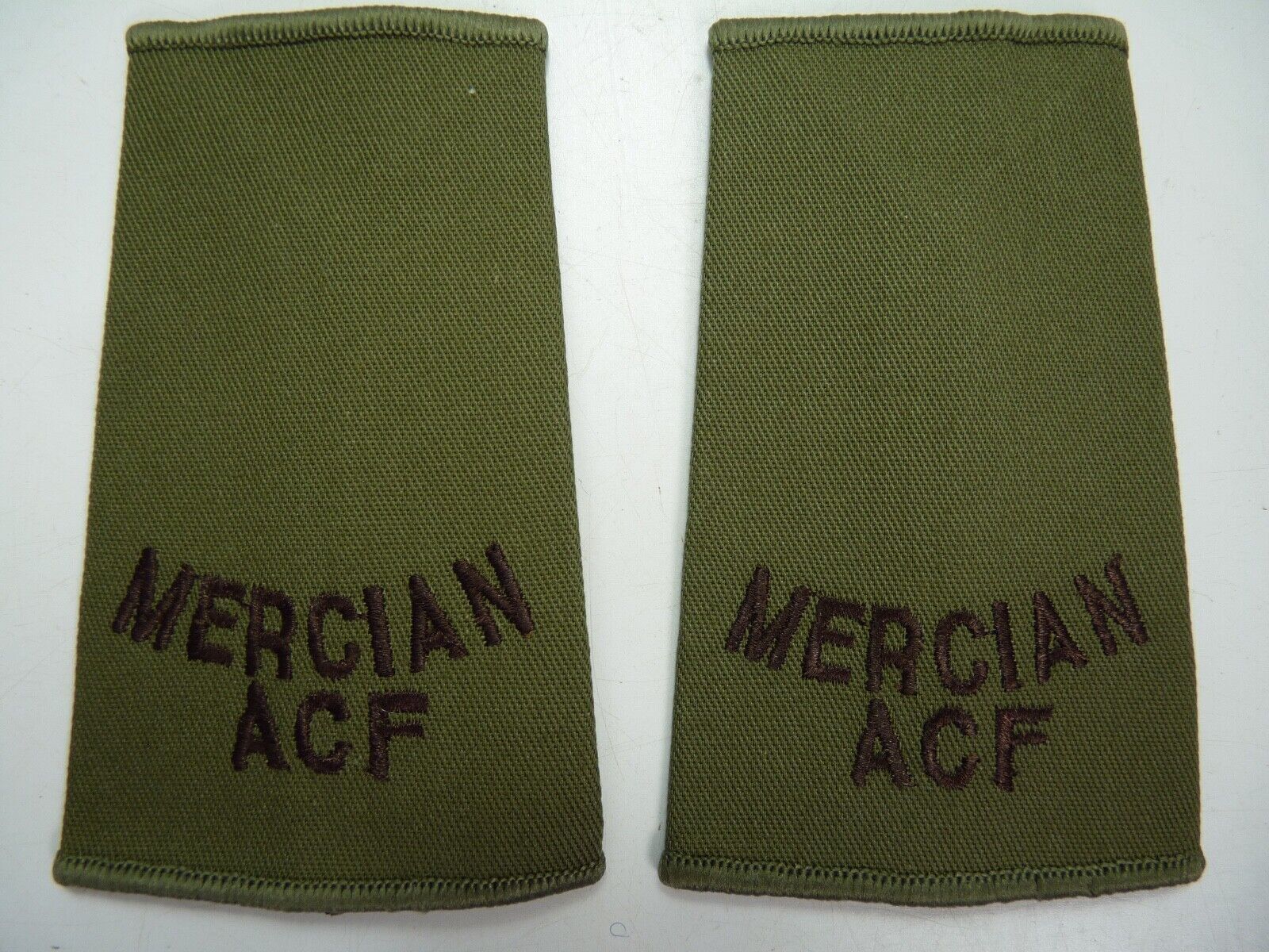 Mercian ACF OD Green Rank Slides / Epaulette Pair Genuine British Army - NEW - The Militaria Shop