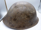 Original WW2 British / Canadian Army Mk3 High Rivet Turtle Army Combat Helmet - The Militaria Shop