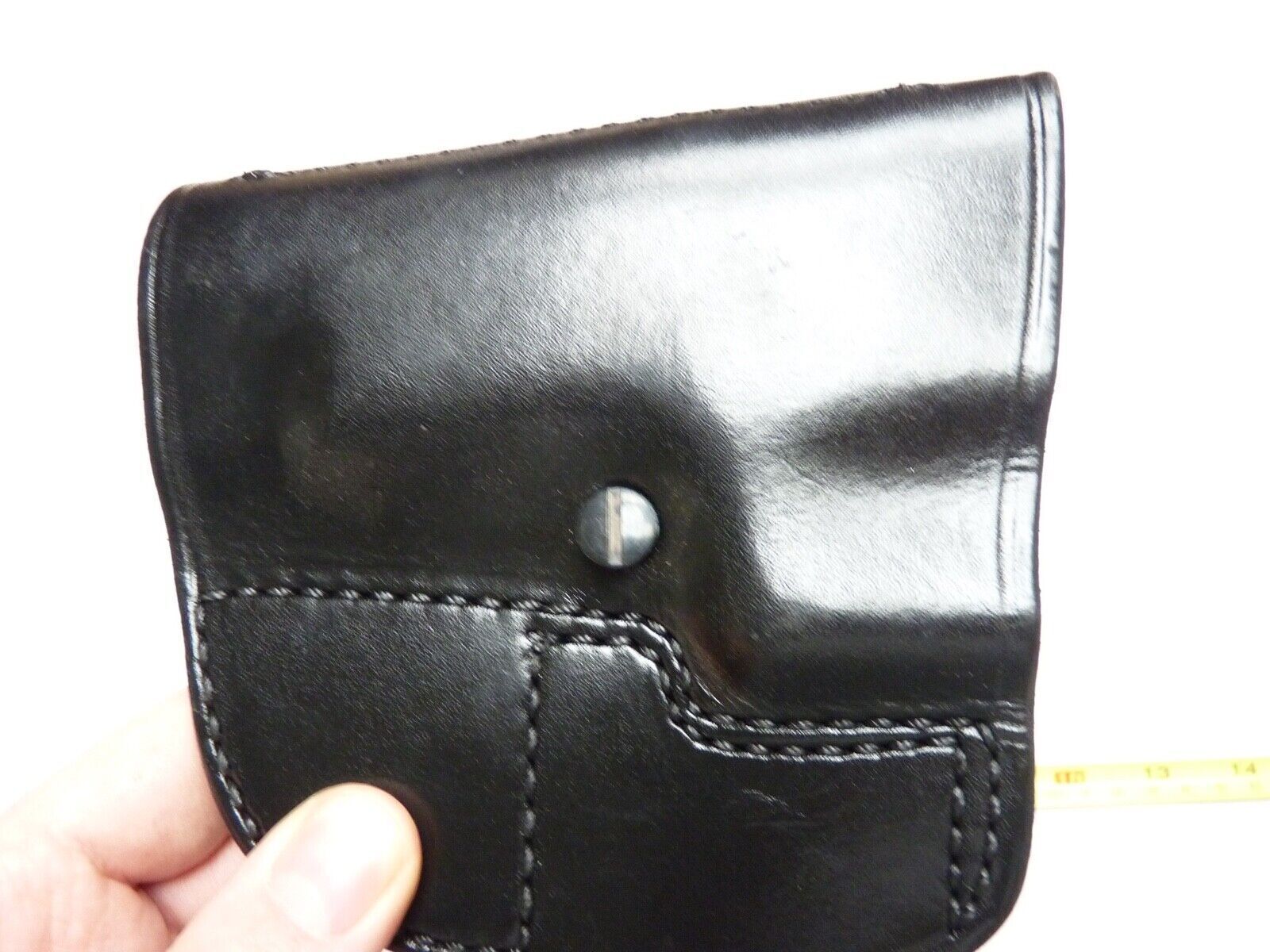 Brown Leather Pistol Holster Belt Mounted - Don Hume - M724 - The Militaria Shop