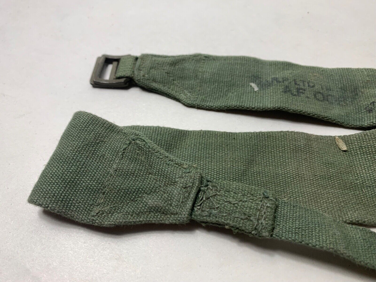 Original WW2 British Army 44 Pattern Equipment Strap - 1945 Dated - The Militaria Shop