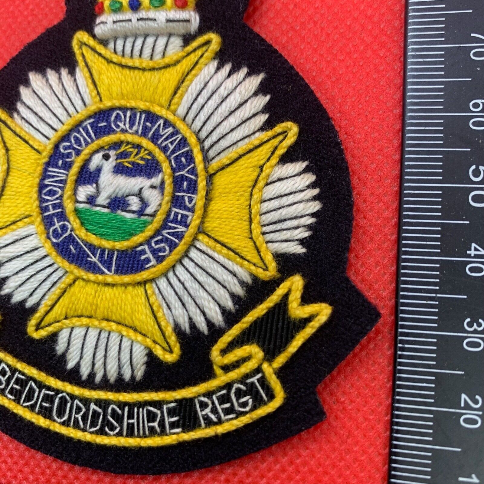 British Army The Bedfordshire Regiment Embroidered Blazer Badge - The Militaria Shop