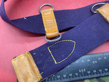 Load image into Gallery viewer, WW2 British Army Hussars Blue Canvas and Leather Belt with Fittings - The Militaria Shop
