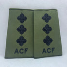 Cadet ACF OD Green Rank Slides / Epaulette Pair Genuine British Army - NEW - The Militaria Shop