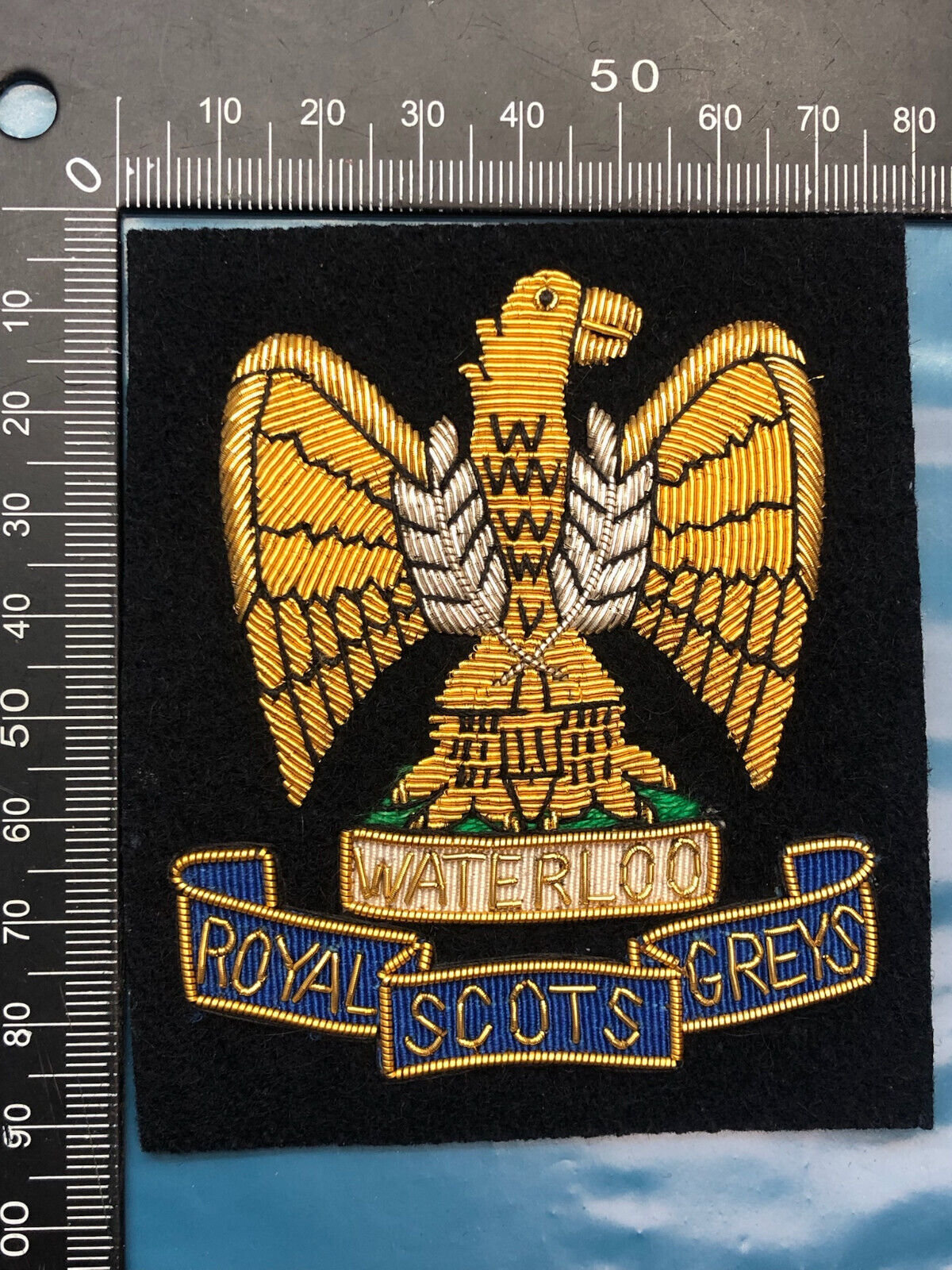 British Army Bullion Embroidered Blazer Badge - Royal Scots Greys - The Militaria Shop