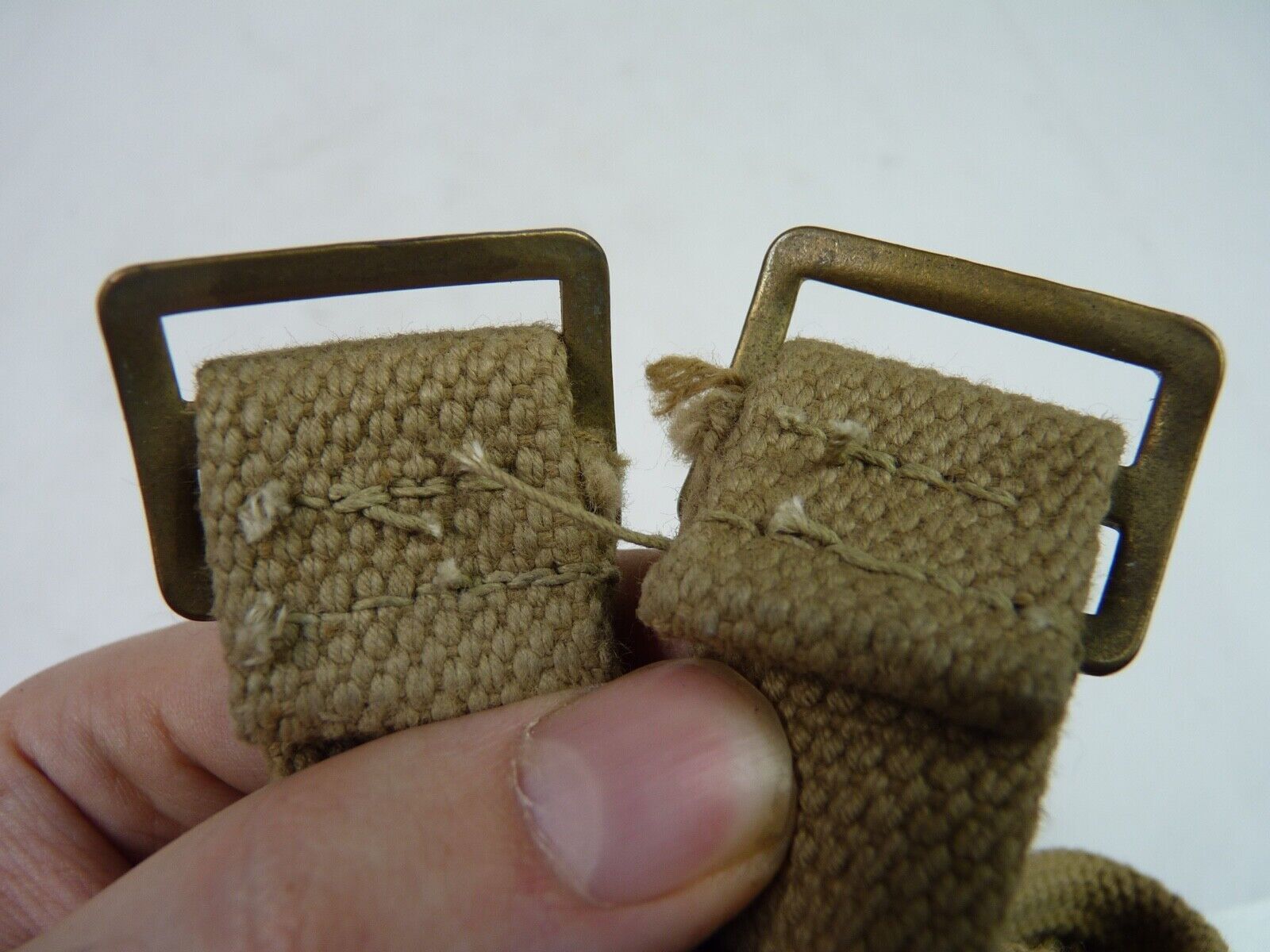 Original WW2 British Army Soldiers Water Bottle Carrier Harness - Dated 1943 - The Militaria Shop