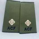 Cadet ACF OD Green Rank Slides / Epaulette Pair Genuine British Army - NEW - The Militaria Shop