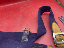 Load image into Gallery viewer, WW2 British Army Hussars Blue Canvas and Leather Belt with Fittings - The Militaria Shop
