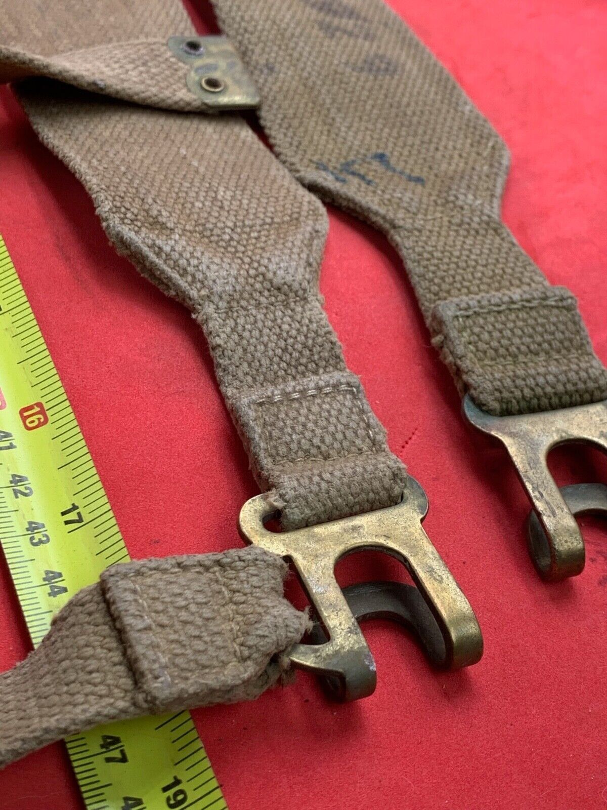 Original WW2 Pattern British Army L Straps Pair - 37 Pattern Webbing Haversack - The Militaria Shop
